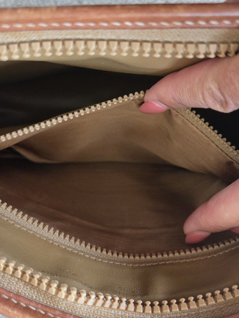 Celine Vintage  Dark Brown Macadam Canvas Travel Pouch - Picture 6 of 10